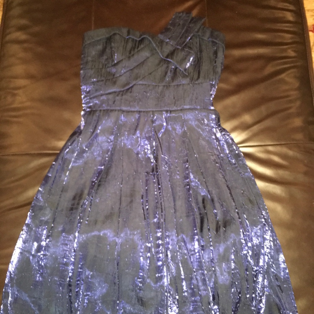 Metallic Navy blue dress.